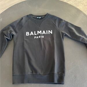 Balmain Black Crewneck Sweater for Men